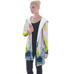 Graffiti Graphic Longline Hooded Cardigan