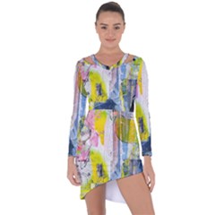 Asymmetric Cut-Out Shift Dress 