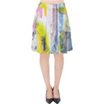 Graffiti Graphic Velvet High Waist Skirt
