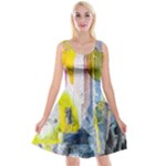Graffiti Graphic Reversible Velvet Sleeveless Dress