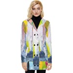 Graffiti Graphic Button Up Hooded Coat 