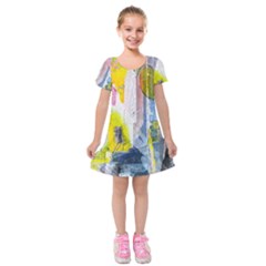 Graffiti Graphic Kids  Short Sleeve Velvet Dress from ArtsNow.com