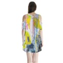 Shoulder Cutout Velvet One Piece 