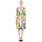 Graffiti Graphic Wrap Up Cocktail Dress