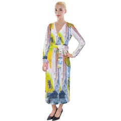 Velvet Maxi Wrap Dress 