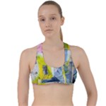 Graffiti Graphic Criss Cross Racerback Sports Bra