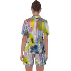 Satin Short Sleeve Pajamas Set 
