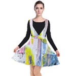 Graffiti Graphic Plunge Pinafore Dress