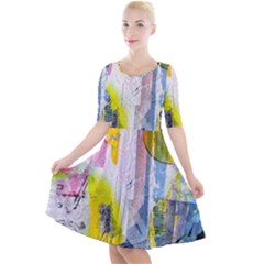 Quarter Sleeve A-Line Dress 