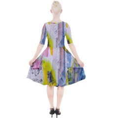 Quarter Sleeve A-Line Dress 