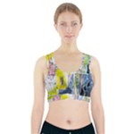 Graffiti Graphic Sports Bra With Pocket
