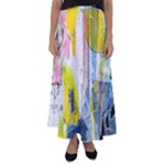 Graffiti Graphic Flared Maxi Skirt