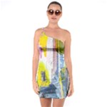 Graffiti Graphic One Soulder Bodycon Dress