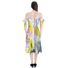 Shoulder Tie Bardot Midi Dress 