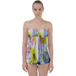 Graffiti Graphic Babydoll Tankini Set