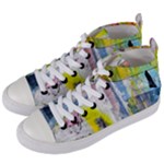 Graffiti Graphic Women s Mid-Top Canvas Sneakers