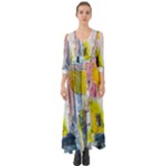Graffiti Graphic Button Up Boho Maxi Dress
