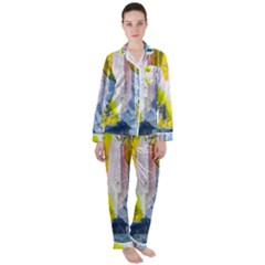 Women s Long Sleeve Satin Pajamas Set 