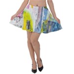 Graffiti Graphic Velvet Skater Skirt