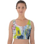 Graffiti Graphic Velvet Crop Top