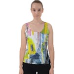 Graffiti Graphic Velvet Tank Top