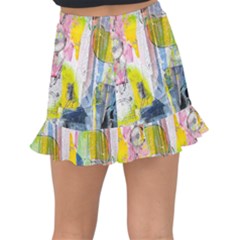 Fishtail Mini Chiffon Skirt 