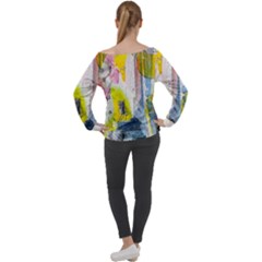 Off Shoulder Long Sleeve Velour Top 