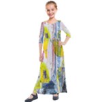 Graffiti Graphic Kids  Quarter Sleeve Maxi Dress