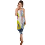 Graffiti Graphic Waist Tie Cover Up Chiffon Dress