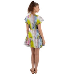 Flutter Sleeve Wrap Dress 