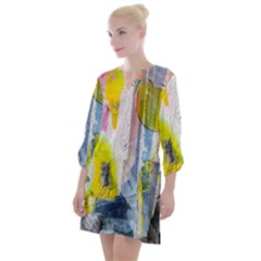 Open Neck Shift Dress 