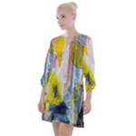 Graffiti Graphic Open Neck Shift Dress