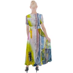 Button Up Short Sleeve Maxi Dress 