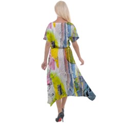 Cross Front Sharkbite Hem Maxi Dress 