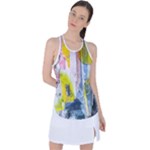 Graffiti Graphic Racer Back Mesh Tank Top