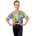 Graffiti Graphic Kids Mock Neck Tee