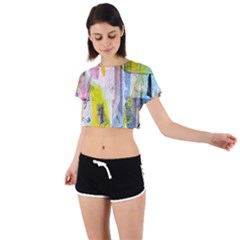 Tie Back Short Sleeve Crop T-Shirt 