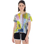 Graffiti Graphic Open Back Sport Tee