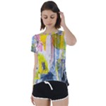 Graffiti Graphic Short Sleeve Foldover Tee