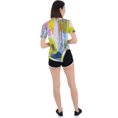 Asymmetrical Short Sleeve Sports T-Shirt 