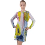Graffiti Graphic Long Sleeve Hoodie Dress