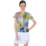 Graffiti Graphic Women s Sports Top