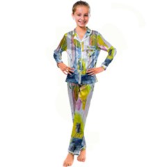 Kids  Satin Long Sleeve Pajamas Set 