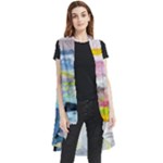 Graffiti Graphic Sleeveless Chiffon Waistcoat Shirt