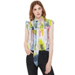 Graffiti Graphic Frill Detail Shirt