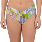 Graffiti Graphic Double Strap Halter Bikini Bottom