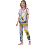 Graffiti Graphic Kids  Satin Short Sleeve Pajamas Set