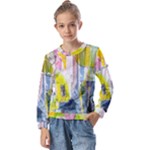 Graffiti Graphic Kids  Long Sleeve Tee with Frill 