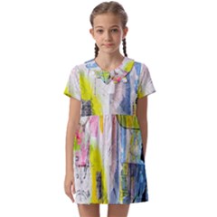 Kids  Asymmetric Collar Dress 