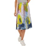 Graffiti Graphic Midi Panel Skirt